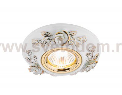 Светильник точечный Ambrella D5503 W/GD белый золото керамика ORGANIC SPOT