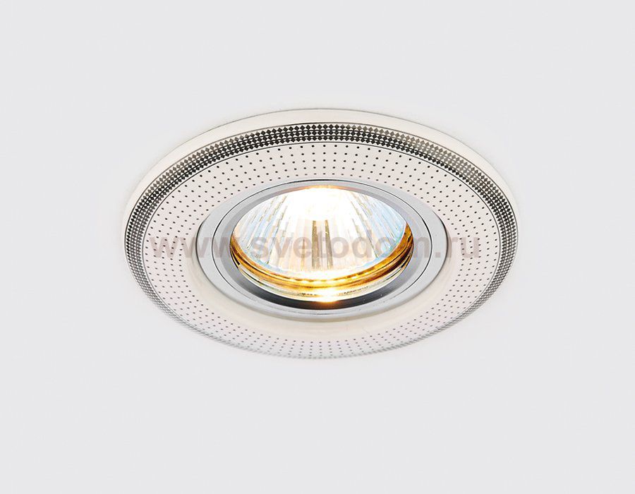 Светильник точечный Ambrella D5531 W/BK белый серый узор ORGANIC SPOT