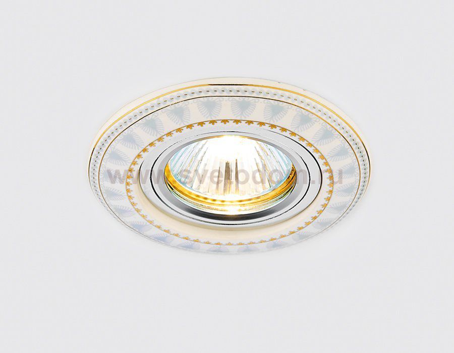 Светильник точечный Ambrella D5532 W/BL белый голубой узор ORGANIC SPOT