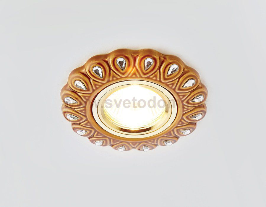 Светильник точечный Ambrella D5540 SB/CL бронза прозрачный керамика ORGANIC SPOT