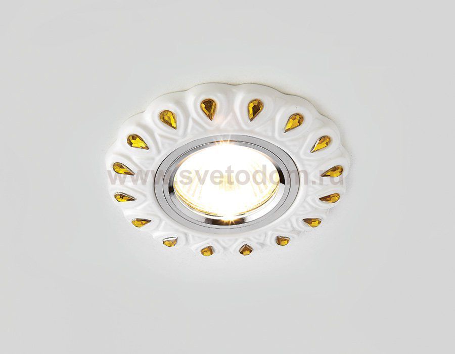 Точечный светильник Ambrella с узором D5540 W/YL