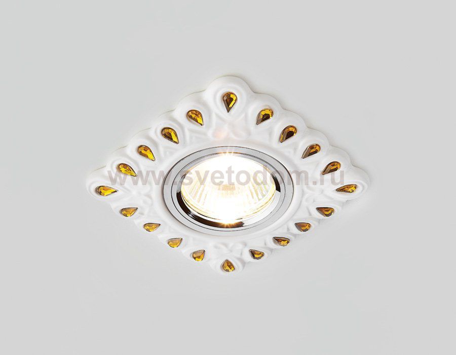 Светильник точечный Ambrella D5550 W/YL белый желтый керамика ORGANIC SPOT