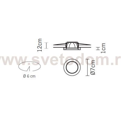 Встраиваемый светильник D55F1411