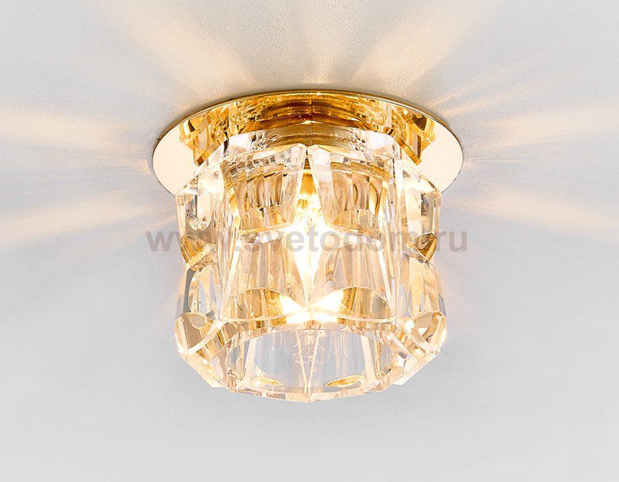 Светильник Ambrella D7340 CL/G золото/прозрачный G9 