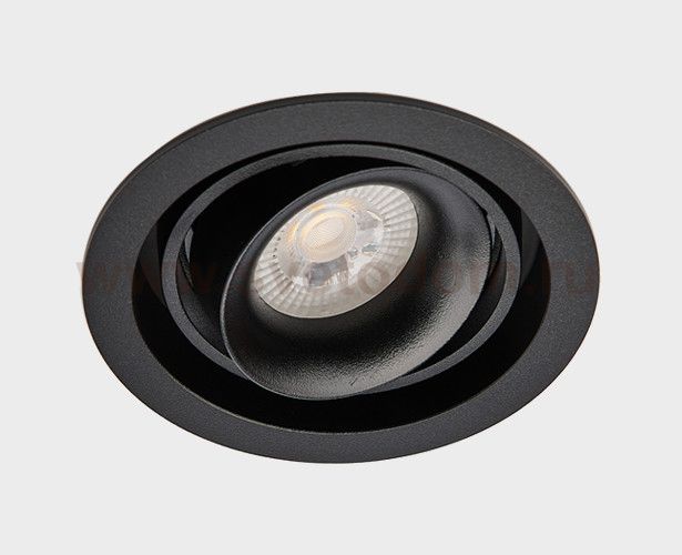 DE-313 black светильник встраиваемый поворотный