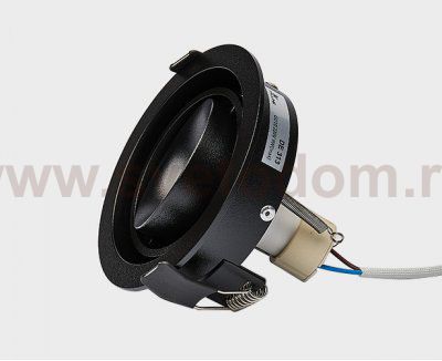 DE-313 black светильник встраиваемый поворотный