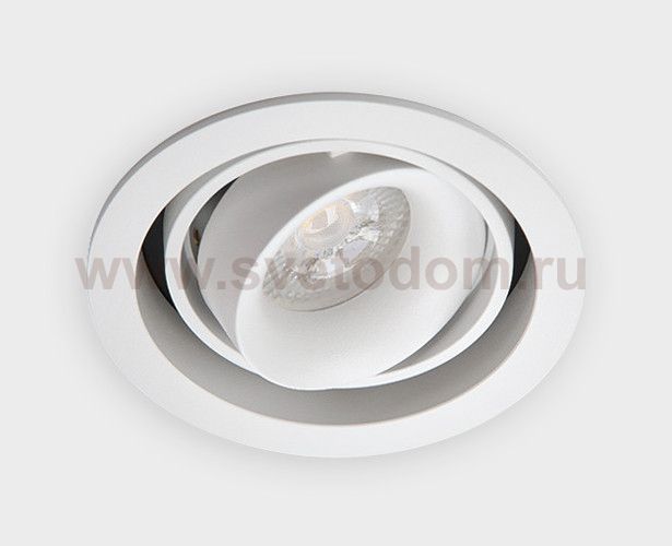 DE-313 white светильник встраиваемый поворотный