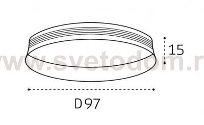 DE-315 gold кольцо для подвесного светильника