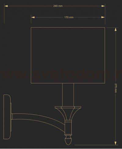 Бра Kutek DECOR ABAZUR DEC-K-1(P/A)