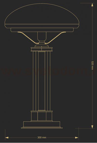 Настольная лампа Kutek DECOR KLOSZ DEC-LG-1(P)GR
