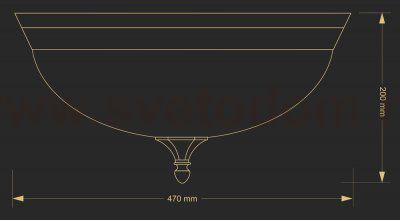 Потолочный светильник Kutek DECOR KLOSZ DEC-PLM-3(P)470