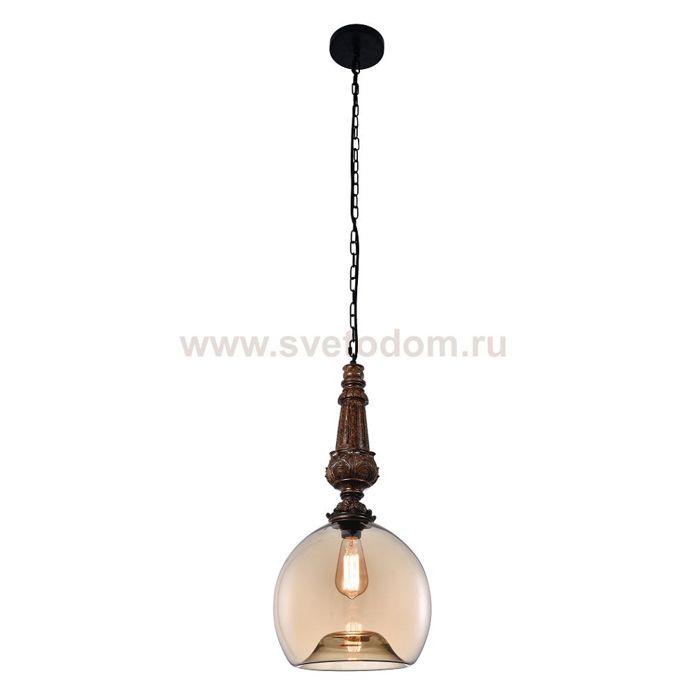 Светильник подвесной Crystal lux DECO SP1 B AMBER 1531/201