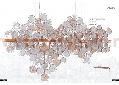 Светильник подвесной Crystal Lux DESEO SP12 L1000 GOLD (1560/212)