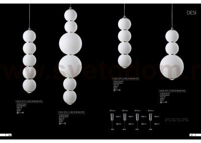 Светильник подвесной Crystal Lux DESI SP3 CHROME/WHITE (0470/203)