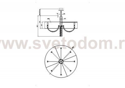 Подвесной светильник Maytoni DIA008PL-08CH Talento