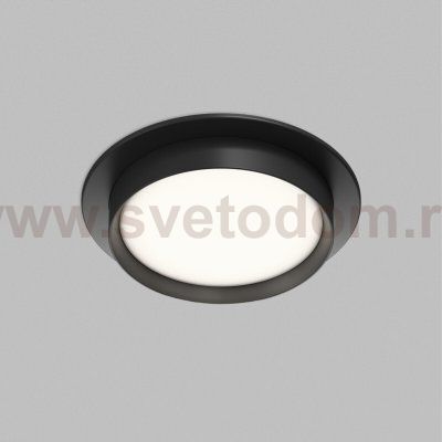 Встраиваемый светильник RATIO, GX53, до 15 Вт, LED, IP20, черный, алюминий, акрил