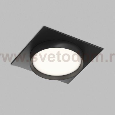 Встраиваемый светильник RATIO, GX53, до 15 Вт, LED, IP20, черный, алюминий, акрил