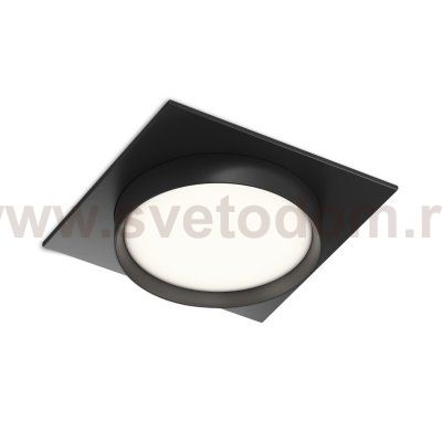 Встраиваемый светильник RATIO, GX53, до 15 Вт, LED, IP20, черный, алюминий, акрил