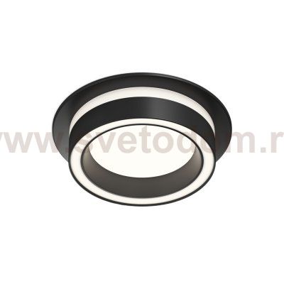 Встраиваемый светильник GLOW, GX53, до 15 Вт, LED, IP20, черный, алюминий, акрил