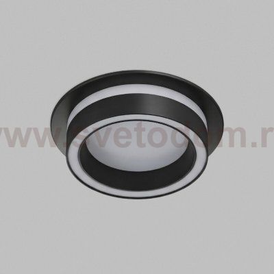 Встраиваемый светильник GLOW, GX53, до 15 Вт, LED, IP20, черный, алюминий, акрил