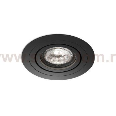 Встраиваемый светильник PRIME, GU5.3, до 15 Вт, LED, IP20, черный, алюминий