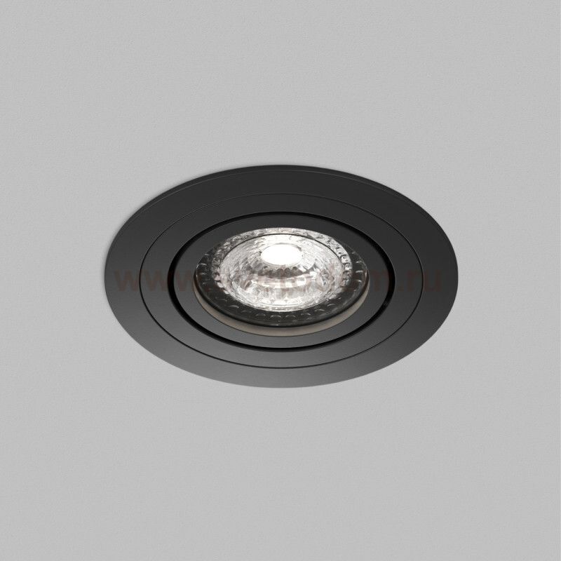 Встраиваемый светильник PRIME, GU5.3, до 15 Вт, LED, IP20, черный, алюминий