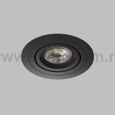 Встраиваемый светильник PRIME, GU5.3, до 15 Вт, LED, IP20, черный, алюминий