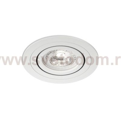 Встраиваемый светильник PRIME, GU5.3, до 15 Вт, LED, IP20, белый, алюминий