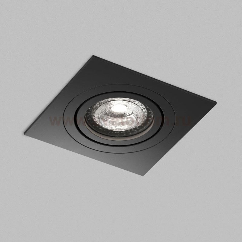 Встраиваемый светильник PRIME, GU5.3, до 15 Вт, LED, IP20, черный, алюминий