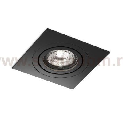 Встраиваемый светильник PRIME, GU5.3, до 15 Вт, LED, IP20, черный, алюминий