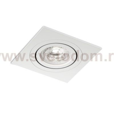 Встраиваемый светильник PRIME, GU5.3, до 15 Вт, LED, IP20, белый, алюминий