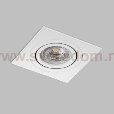 Встраиваемый светильник PRIME, GU5.3, до 15 Вт, LED, IP20, белый, алюминий