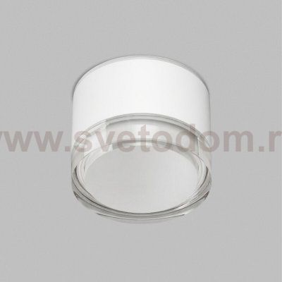 Накладной влагостойкий светильник AQUA, GX53, до 15 Вт, LED, IP44, белый, алюминий, акрил