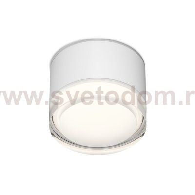Накладной влагостойкий светильник AQUA, GX53, до 15 Вт, LED, IP44, белый, алюминий, акрил