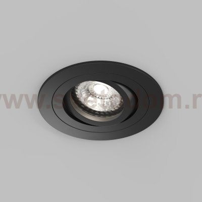 Встраиваемый влагозащищённый светильник HYDRO, IP44, до 15 Вт LED, GU10, алюминий, чёрный