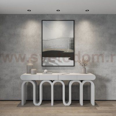 Встраиваемый влагозащищённый светильник HYDRO, IP44, до 15 Вт LED, GU10, алюминий, чёрный