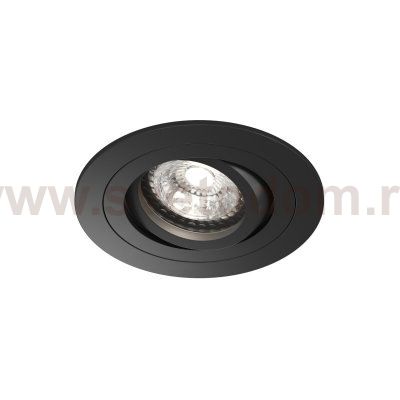 Встраиваемый влагозащищённый светильник HYDRO, IP44, до 15 Вт LED, GU10, алюминий, чёрный