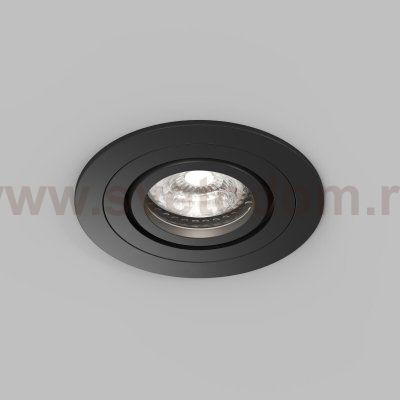 Встраиваемый влагозащищённый светильник HYDRO, IP44, до 15 Вт LED, GU10, алюминий, чёрный