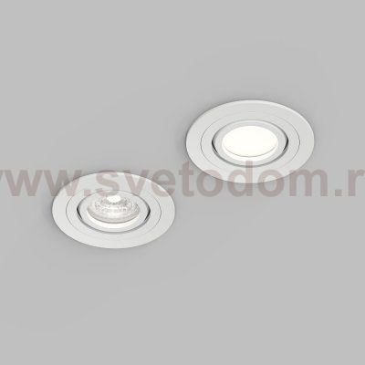 Встраиваемый влагозащищённый светильник HYDRO, IP44, до 15 Вт LED, GU10, алюминий, белый