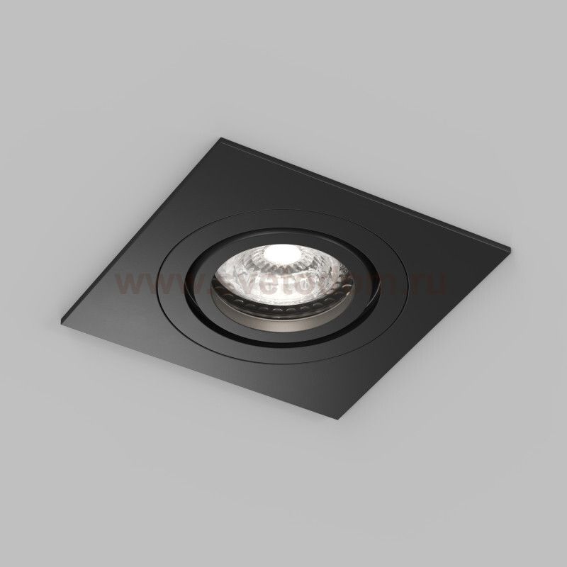 Встраиваемый влагозащищённый светильник HYDRO, IP44, до 15 Вт LED, GU10, алюминий, чёрный