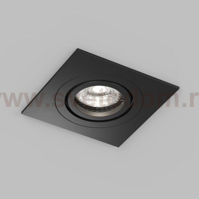 Встраиваемый влагозащищённый светильник HYDRO, IP44, до 15 Вт LED, GU10, алюминий, чёрный