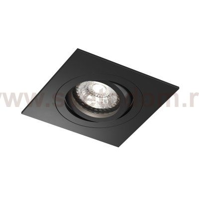 Встраиваемый влагозащищённый светильник HYDRO, IP44, до 15 Вт LED, GU10, алюминий, чёрный