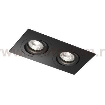 Встраиваемый влагозащищённый светильник HYDRO, IP44, 2?15 Вт LED макс., GU10, алюминий, чёрный