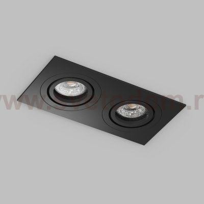 Встраиваемый влагозащищённый светильник HYDRO, IP44, 2?15 Вт LED макс., GU10, алюминий, чёрный