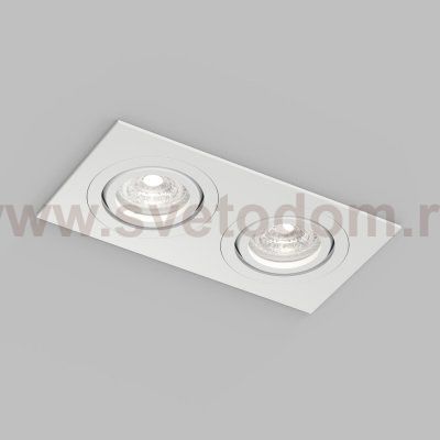 Встраиваемый влагозащищённый светильник HYDRO, IP44, 2?15 Вт LED макс., GU10, алюминий, белый