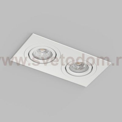 Встраиваемый влагозащищённый светильник HYDRO, IP44, 2?15 Вт LED макс., GU10, алюминий, белый