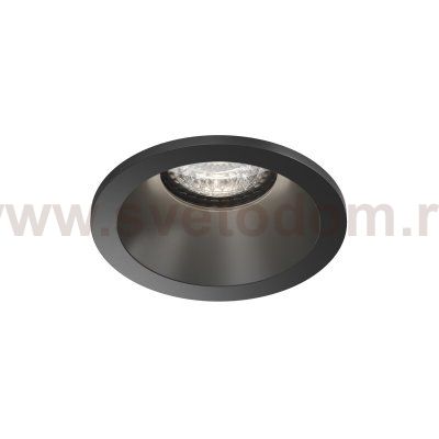 Встраиваемый влагозащищённый светильник COVE, IP44, до 15 Вт LED, GU10, алюминий, чёрный
