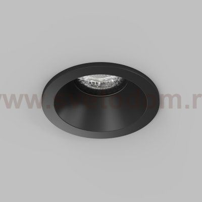 Встраиваемый влагозащищённый светильник COVE, IP44, до 15 Вт LED, GU10, алюминий, чёрный