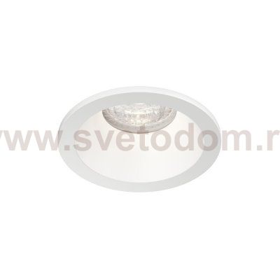 Встраиваемый влагозащищённый светильник COVE, IP44, до 15 Вт LED, GU10, алюминий, белый