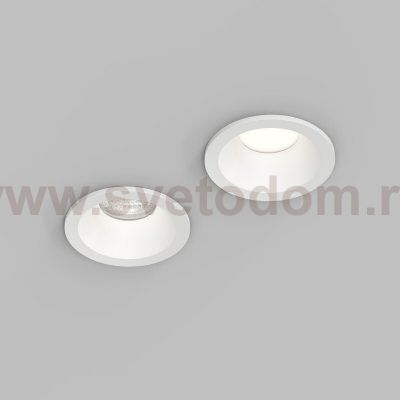Встраиваемый влагозащищённый светильник COVE, IP44, до 15 Вт LED, GU10, алюминий, белый